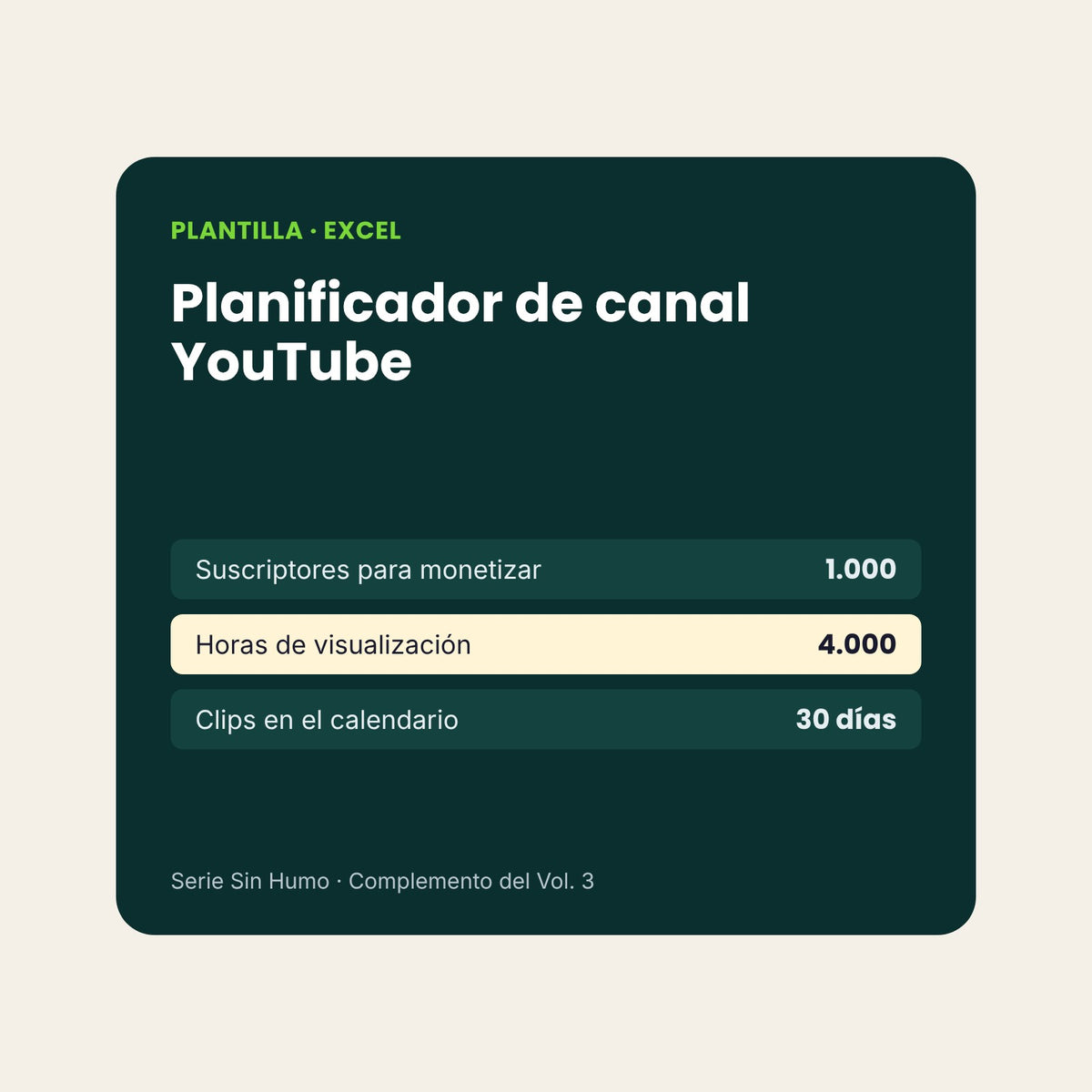 Planificador de canal de YouTube
