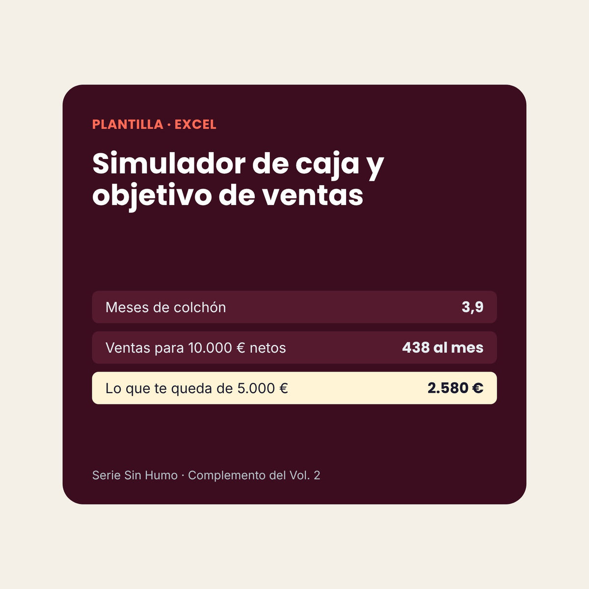 Simulador de caja y objetivo de ventas