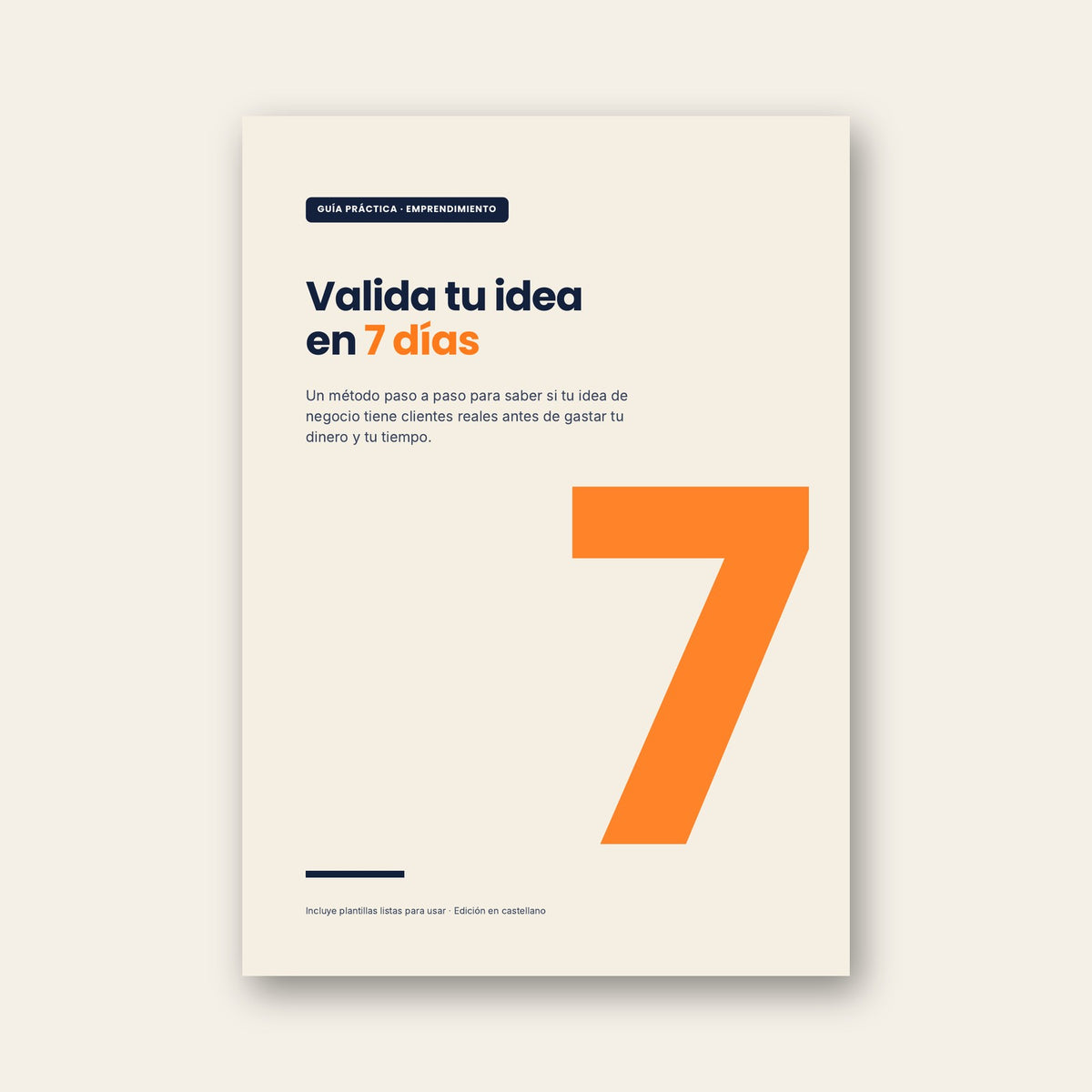 Portada de Valida tu idea en 7 días