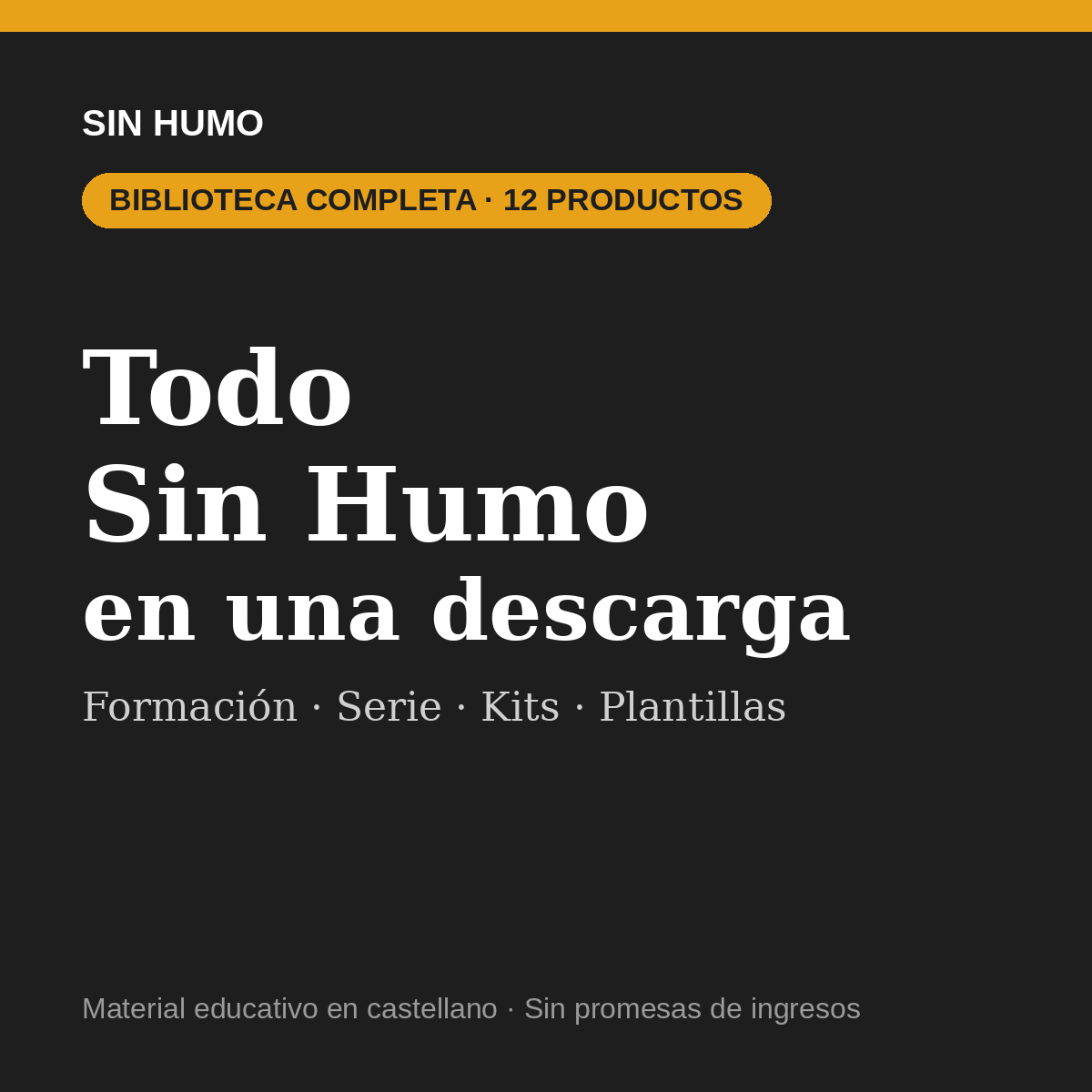 Biblioteca completa Sin Humo · Todas las guías, formación y plantillas
