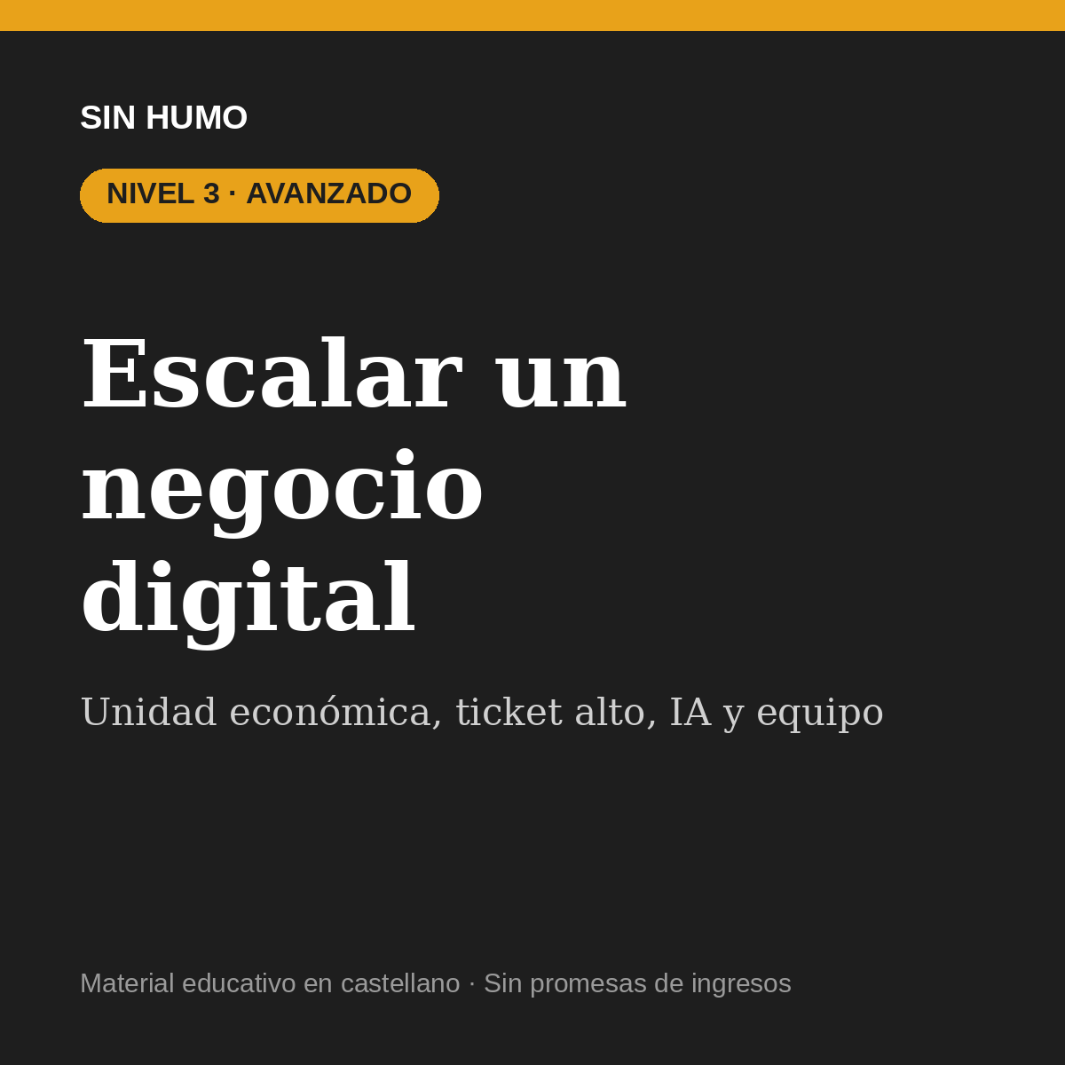 Escalar un negocio digital · Nivel 3