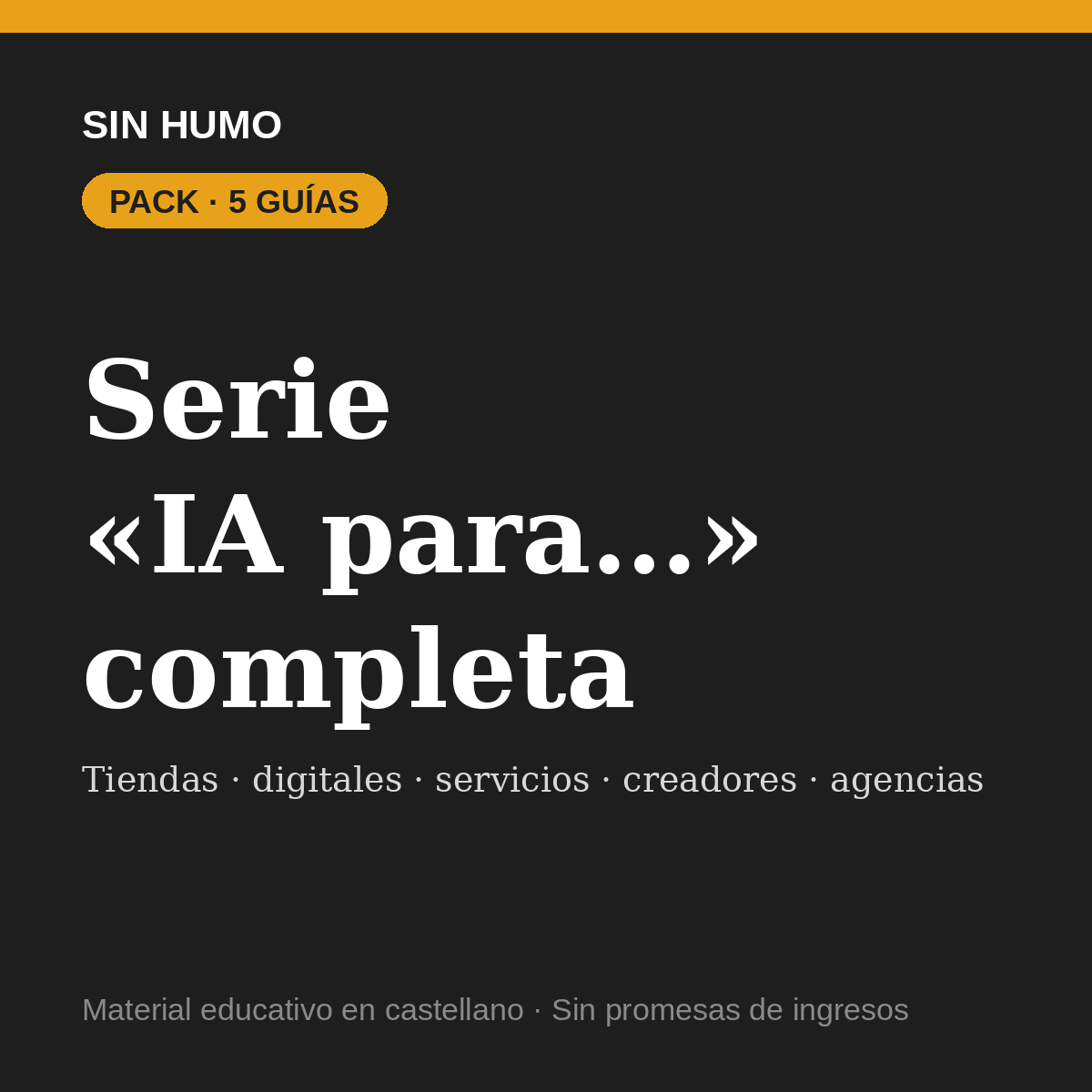 Pack Serie «IA para…» · 5 guías