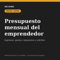 Presupuesto mensual del emprendedor · Plantilla gratis